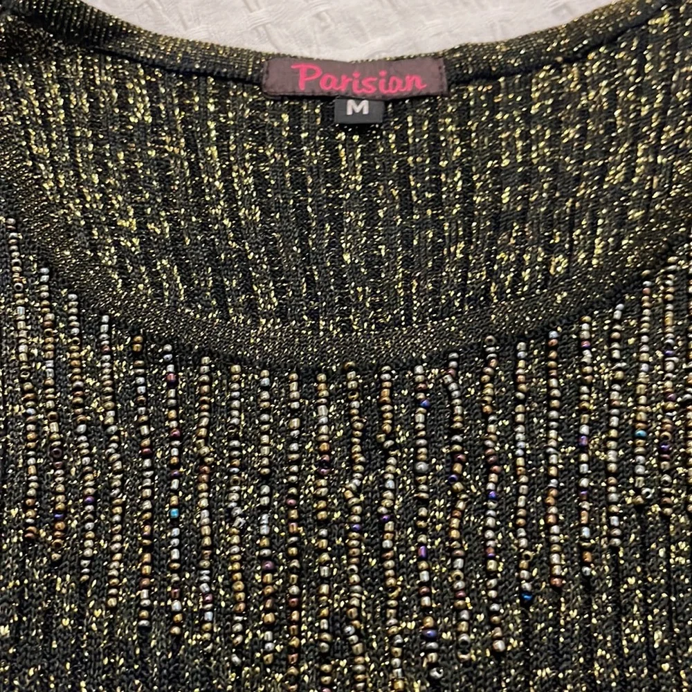 Brand new,  Black & gold top- ladies - Picture 2 of 2